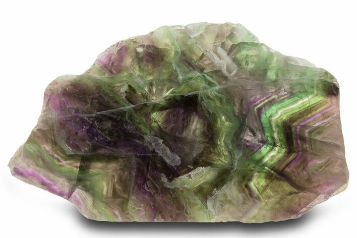 Colorful, Polished Fluorite Slab - China #333256